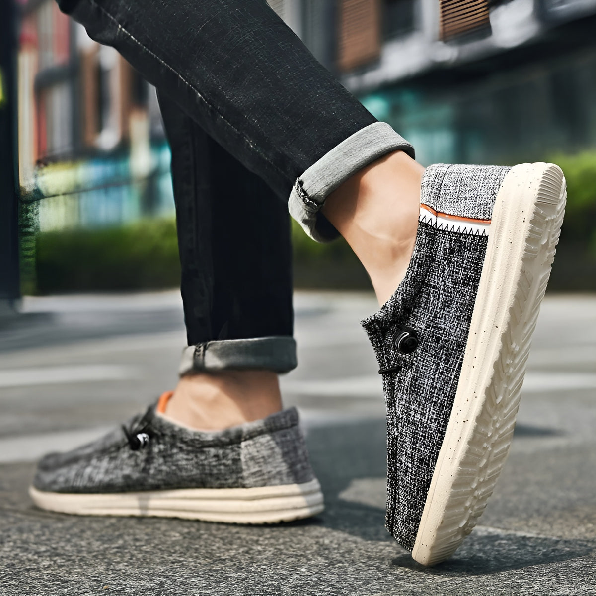 Mocassins en toile pour homme