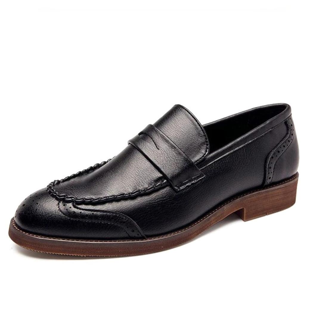 Mocassins brillants en cuir véritable pour homme