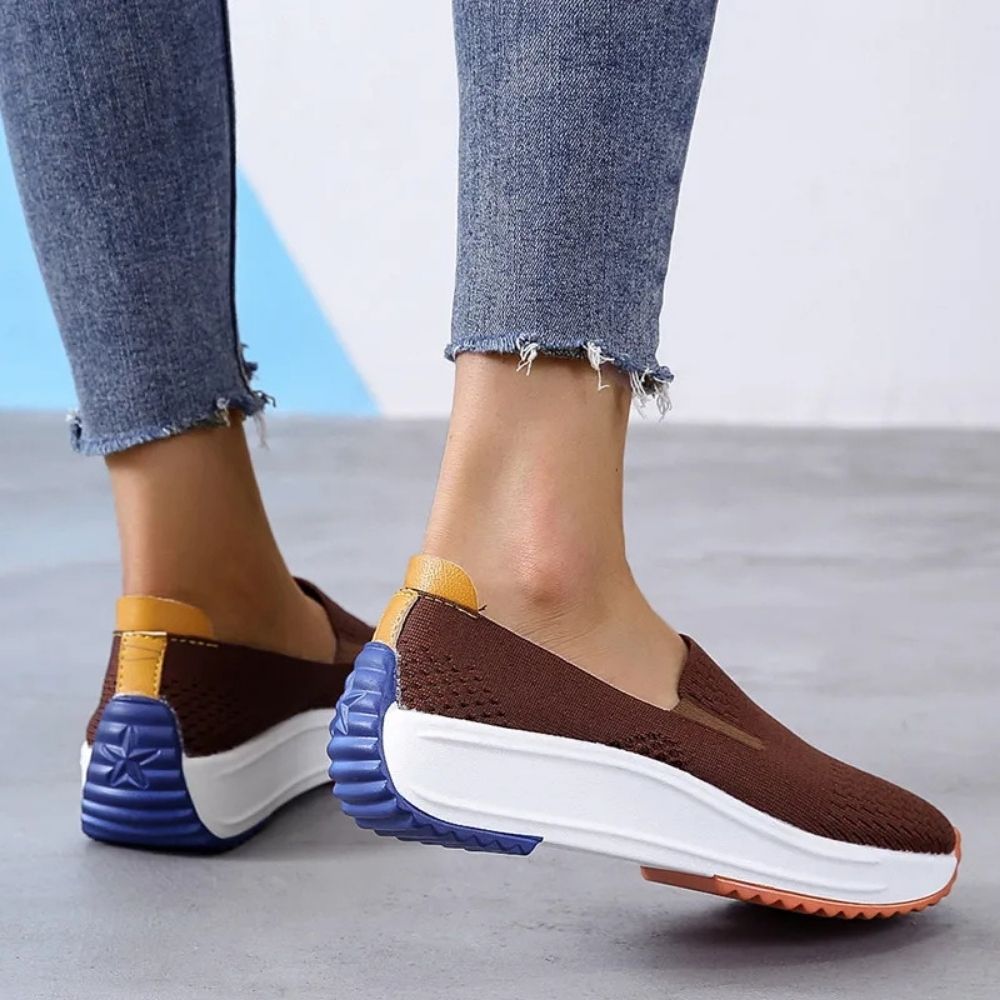 Mocassins orthopédiques femme en maille respirante