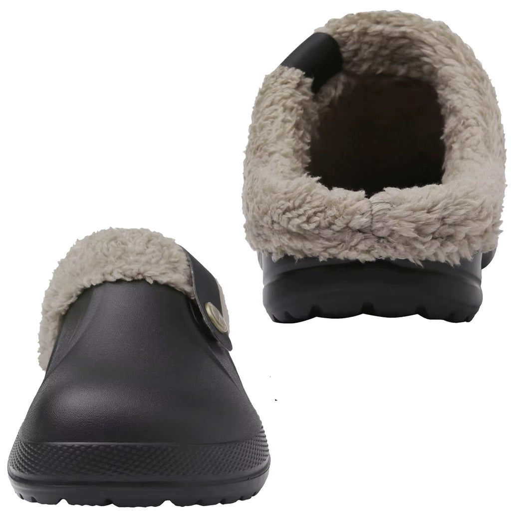 Mocassin sabot fourré en plastique pour homme
