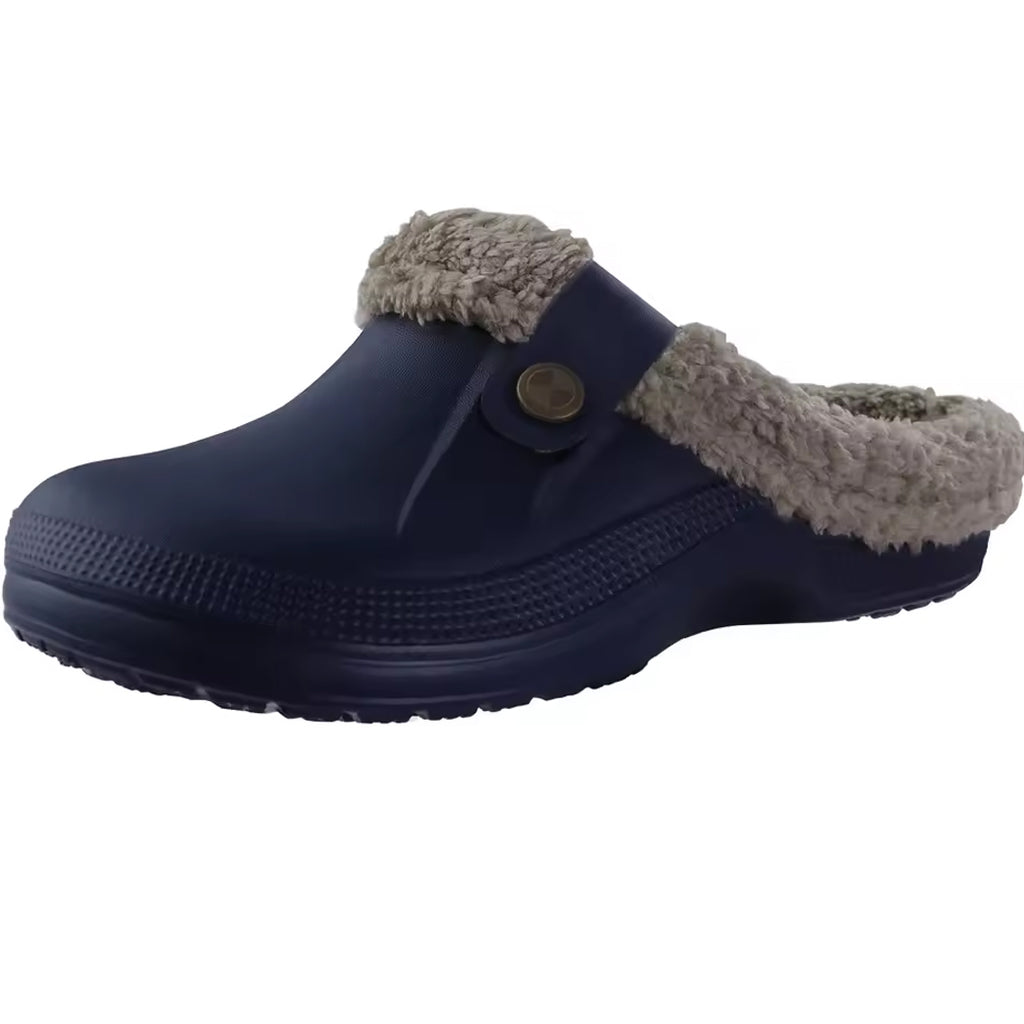 Mocassin sabot fourré en plastique pour homme