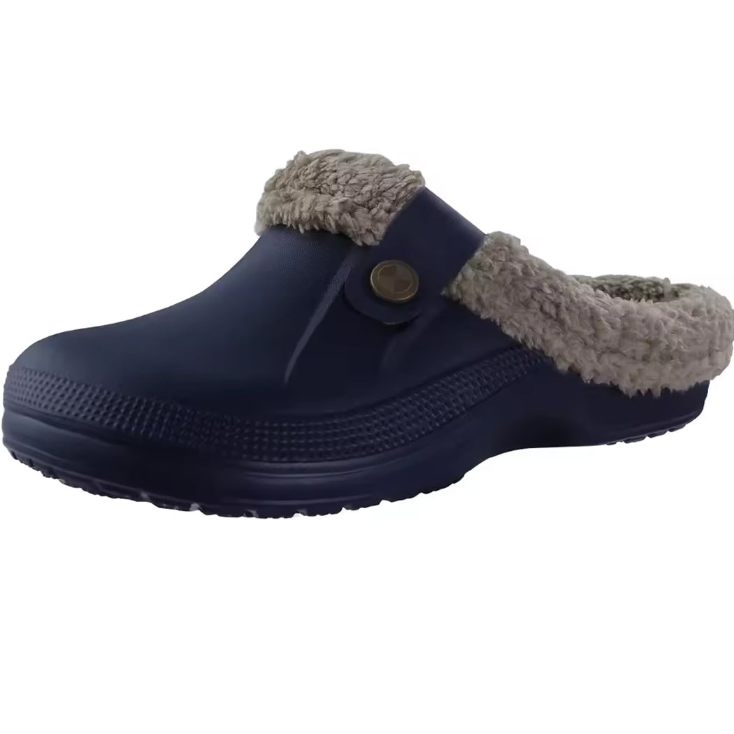Mocassin sabot fourré en plastique pour homme