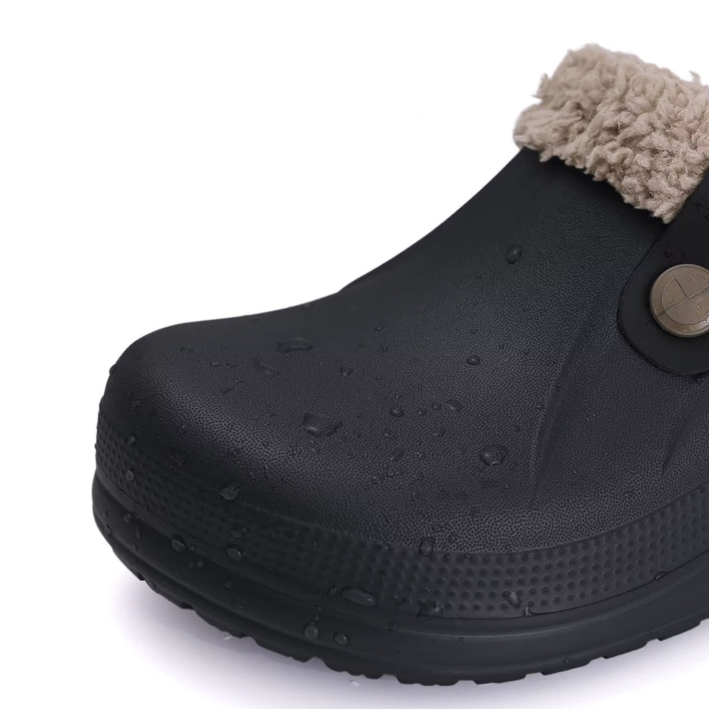 Mocassin sabot fourré en plastique pour homme
