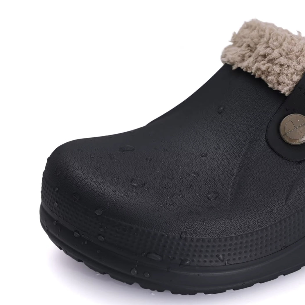 Mocassin sabot fourré en plastique pour homme