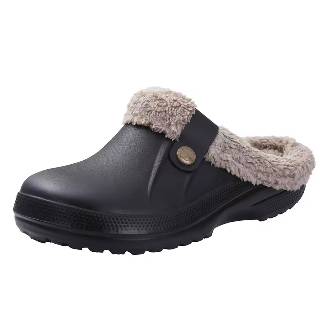Mocassin sabot fourré en plastique pour homme