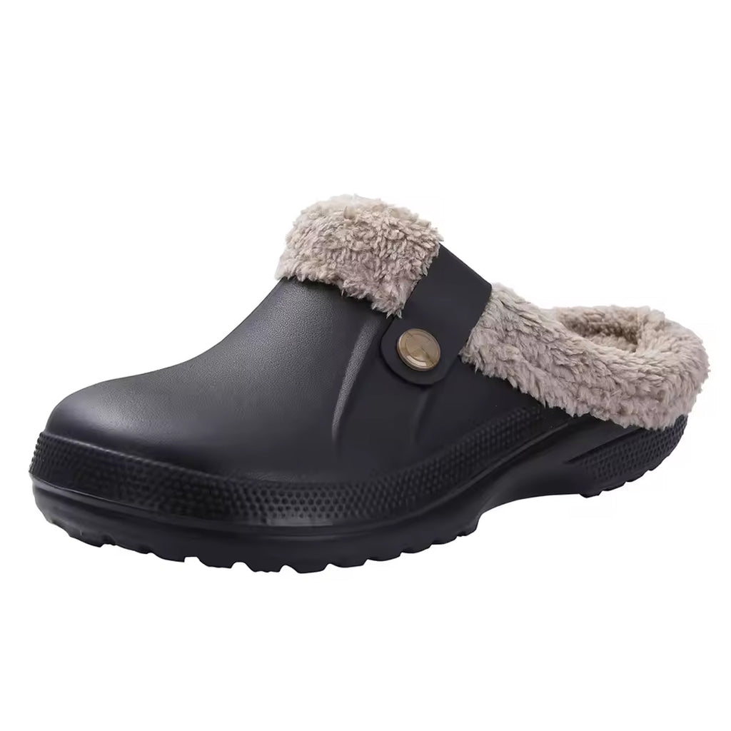Mocassin sabot fourré en plastique pour homme