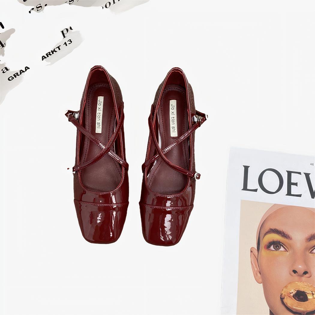 Mocassin ballerine vernis élégant