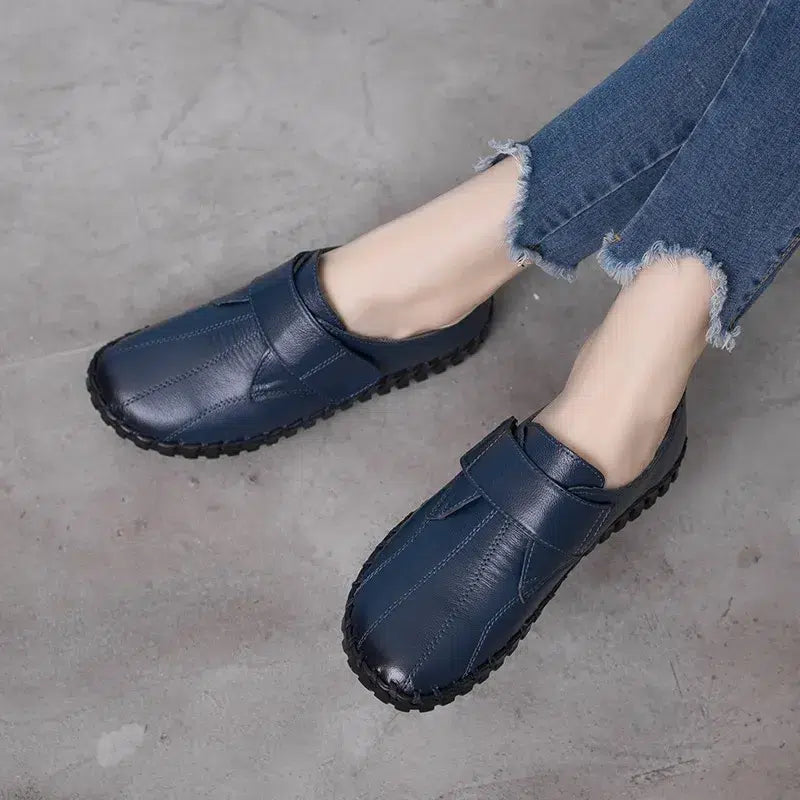 Mocassins orthopédiques à scratch pour femme