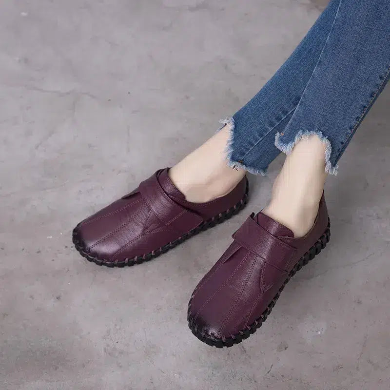 Mocassins orthopédiques à scratch pour femme