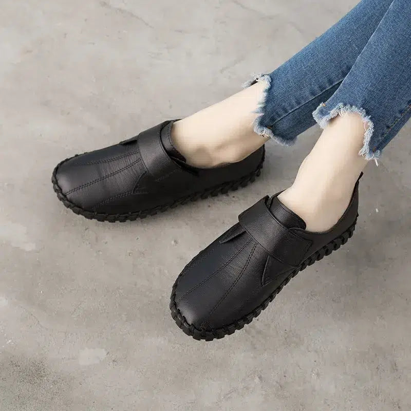 Mocassins orthopédiques à scratch pour femme