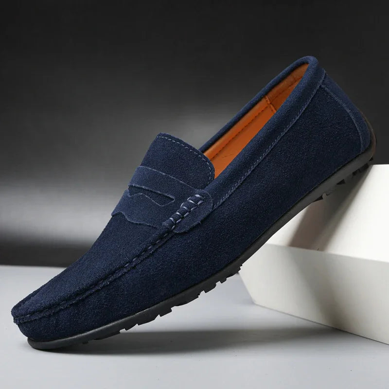 Mocassins de conduite en daim pour homme
