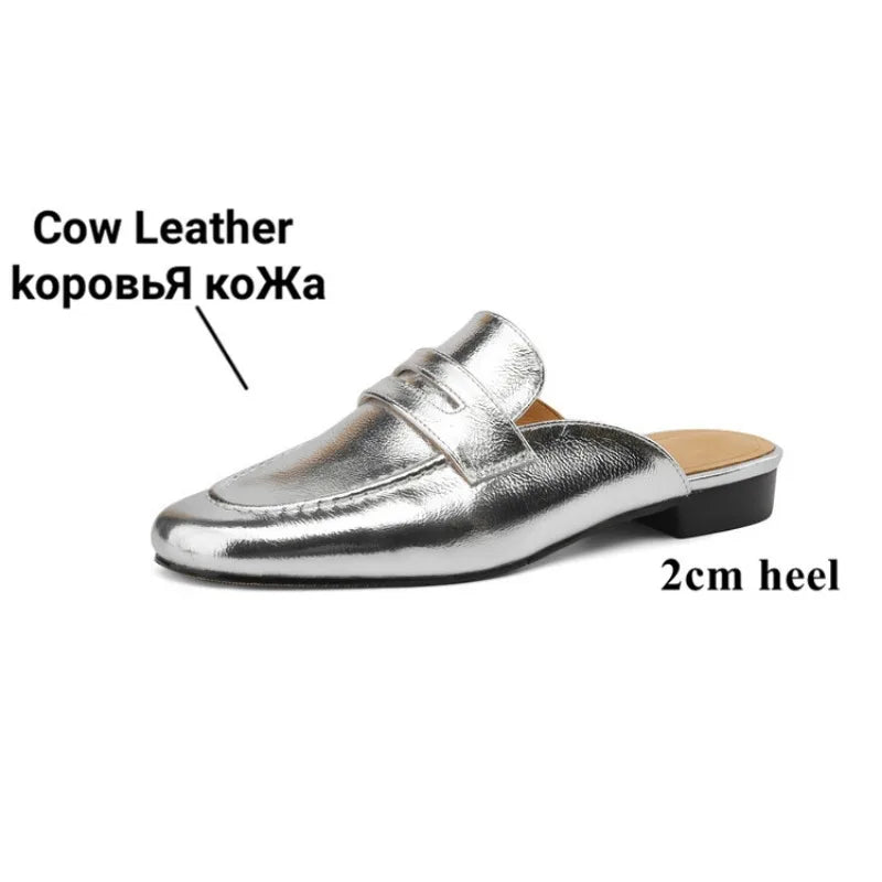 Mule penny en cuir pour femme