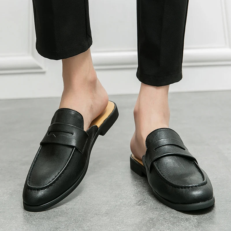 Mule penny à empeigne lisse pour homme