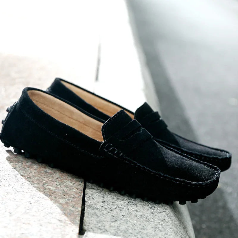 Mocassins de conduite en daim pour homme