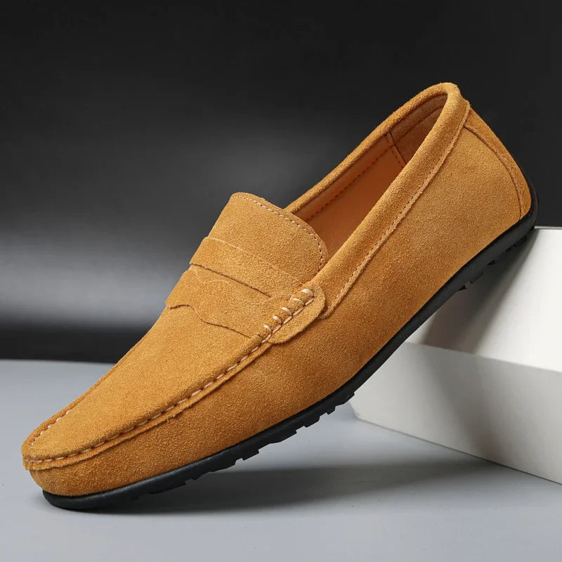 Mocassins de conduite en daim pour homme