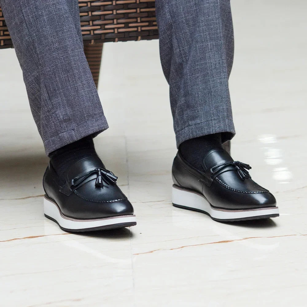 Mocassins à pampilles en cuir pour homme