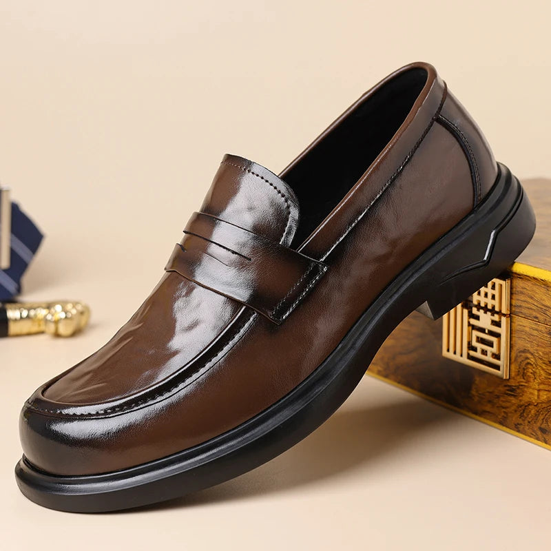 Mocassins penny en cuir pour homme