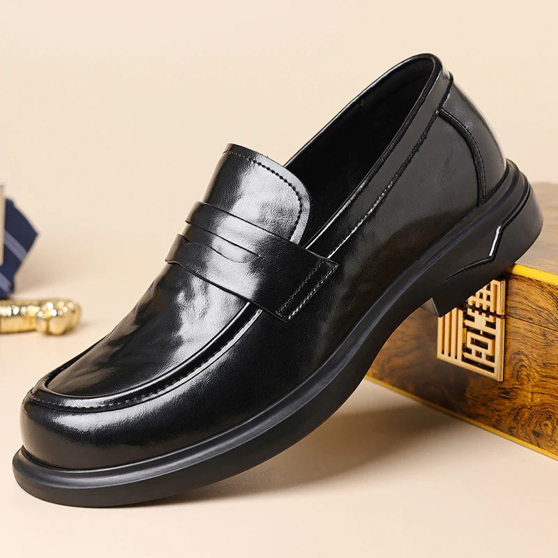 Mocassins penny en cuir pour homme
