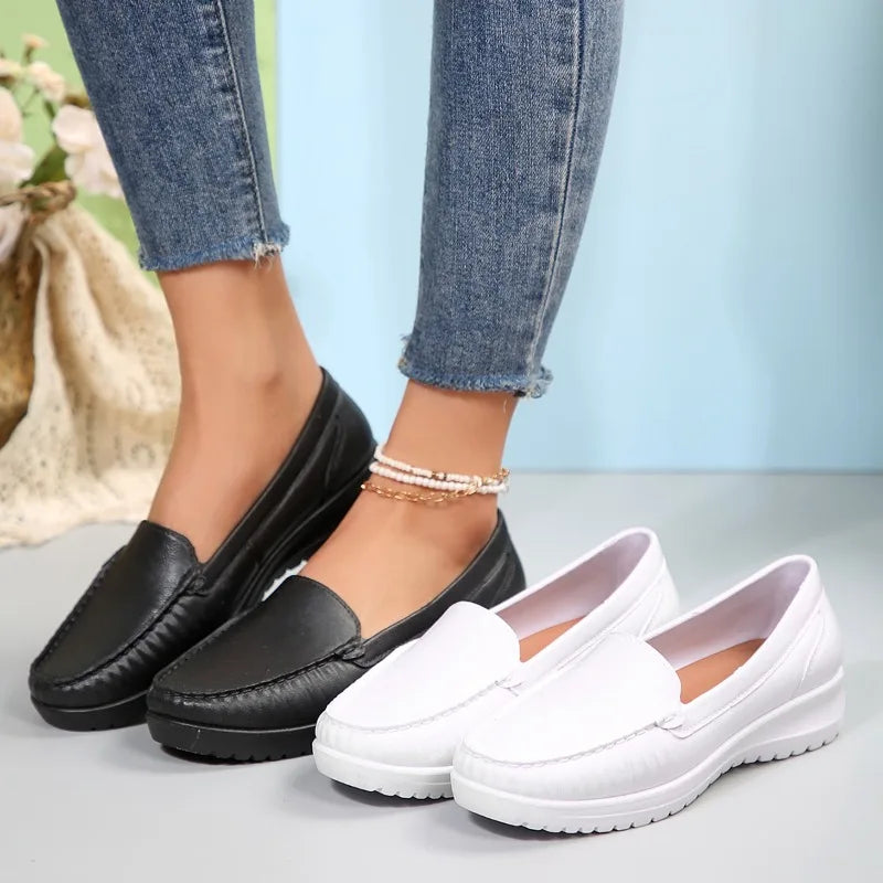 Mocassins confort en similicuir pour femme
