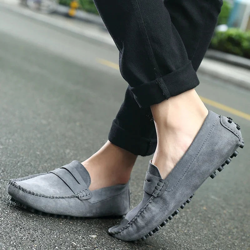 Mocassins de conduite en daim pour homme