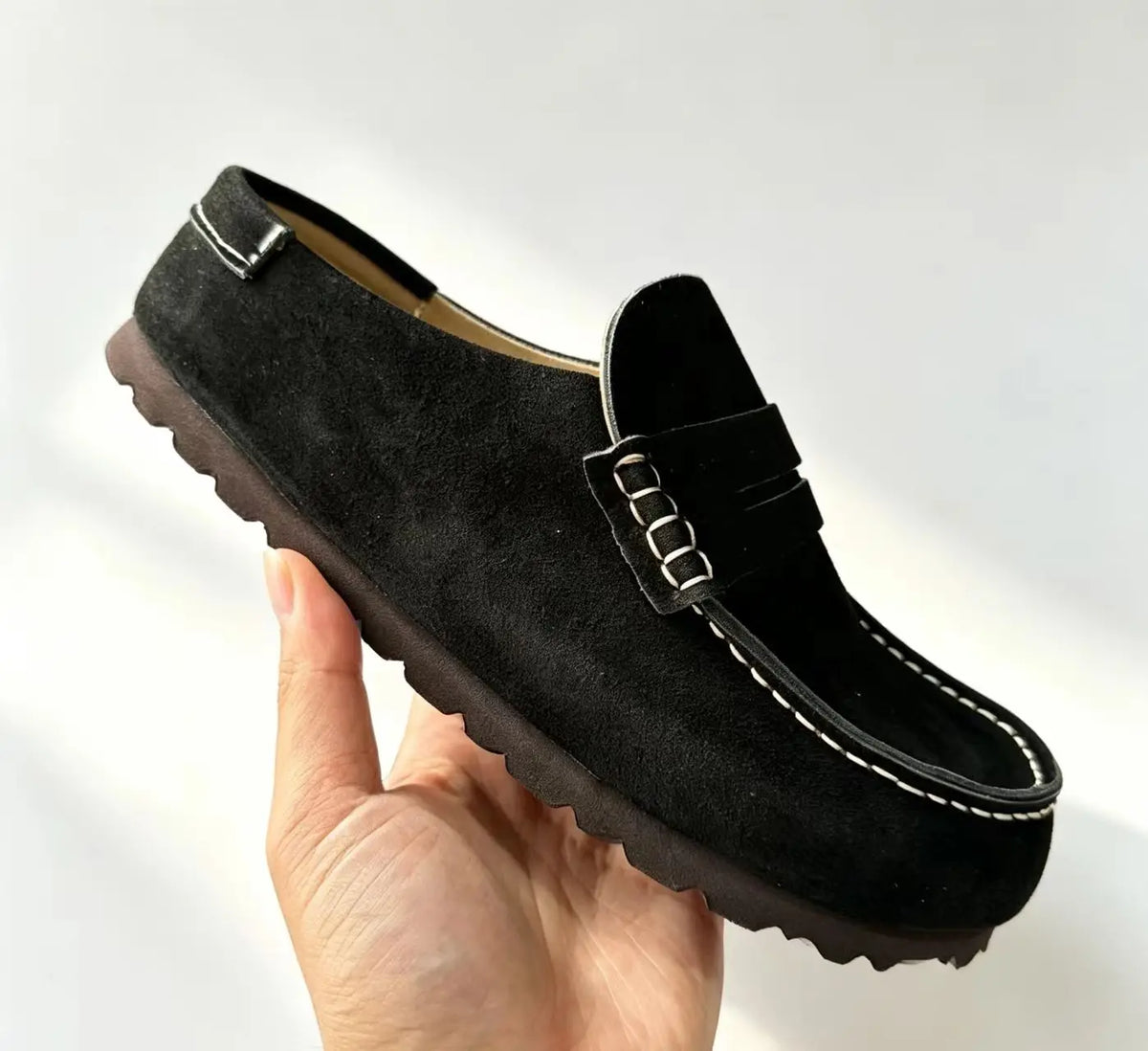 Mule sabot en daim de vache pour femme et homme