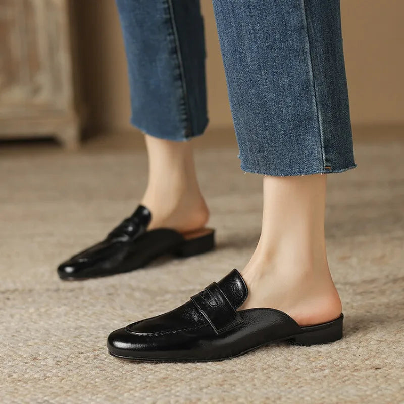 Mule penny en cuir pour femme