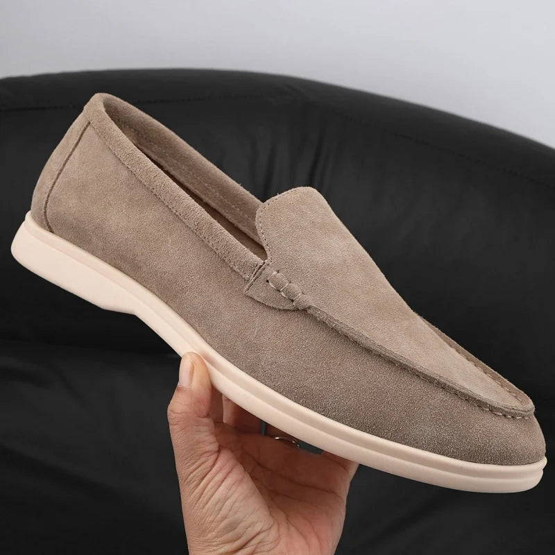 Mocassins souples en daim pour homme