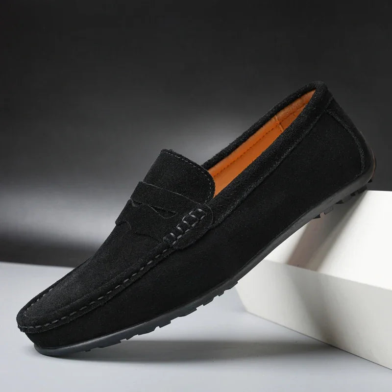 Mocassins de conduite en daim pour homme
