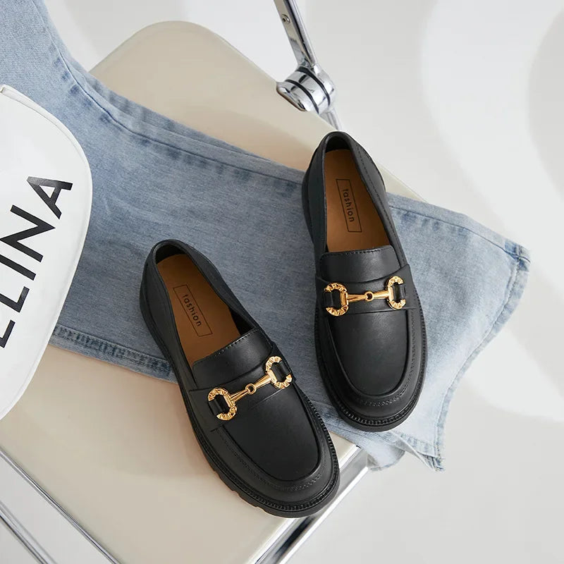 Mocassins à mors doré pour femme