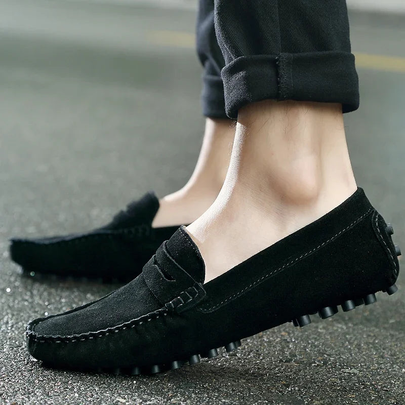 Mocassins de conduite en daim pour homme