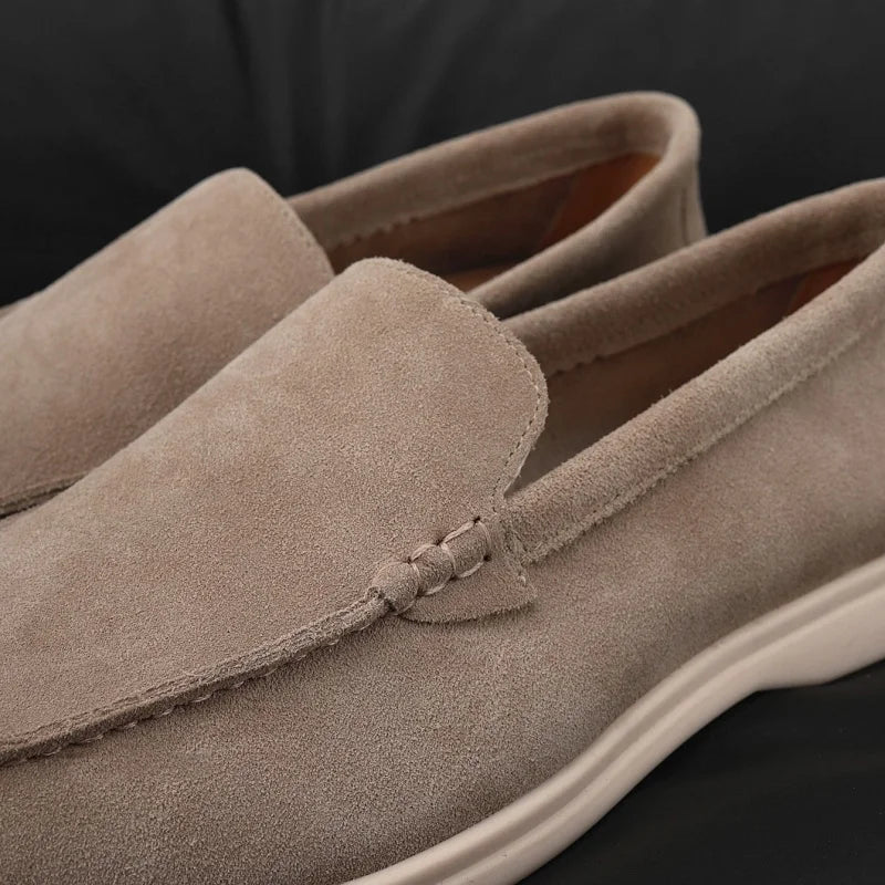 Mocassins souples en daim pour homme