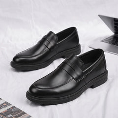 Mocassins Homme Style Business à Semelle Épaisse Noir, Noir