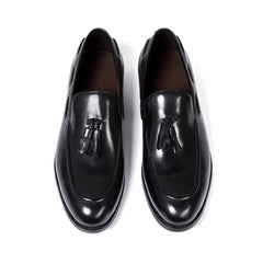 Mocassin à gland pour homme avec pampilles décoratives, Noir