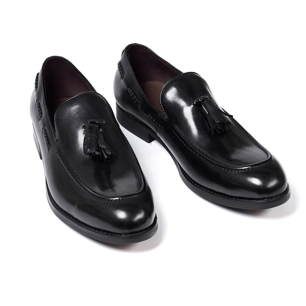 Mocassins à pampilles en cuir pour homme