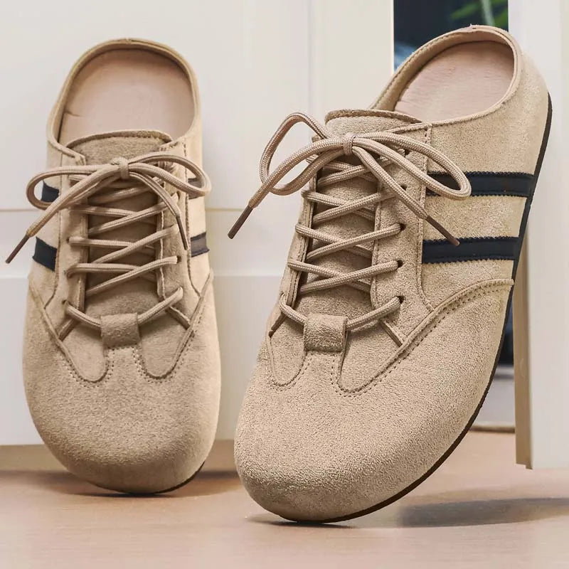 Mule à lacets en flanelle pour homme