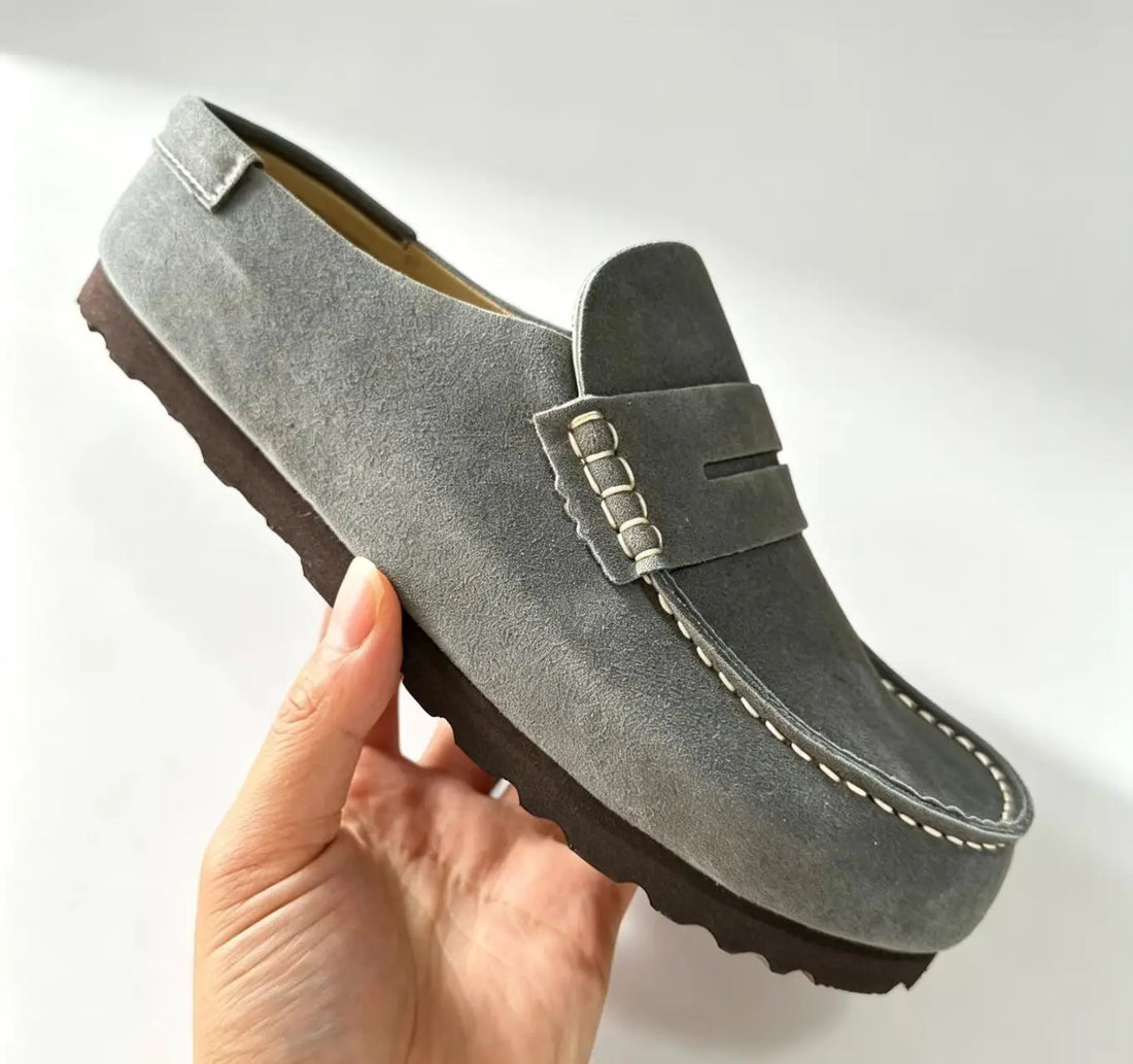Mule sabot en daim de vache pour femme et homme