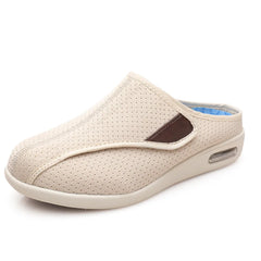 Mules orthopédiques scratch en maille respirante, Beige