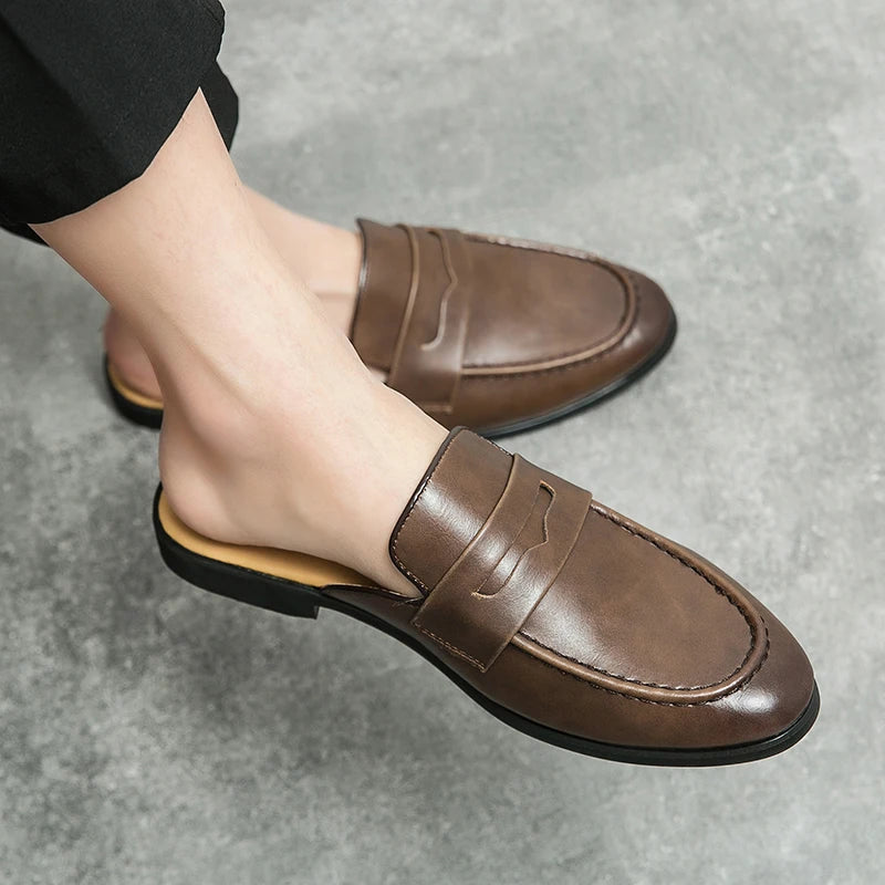 Mule penny à empeigne lisse pour homme