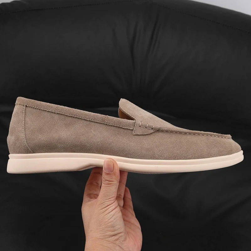Mocassins souples en daim pour homme
