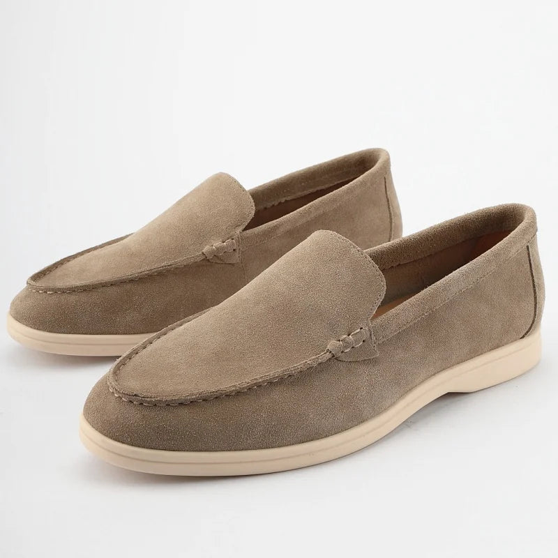 Mocassins souples en daim pour homme