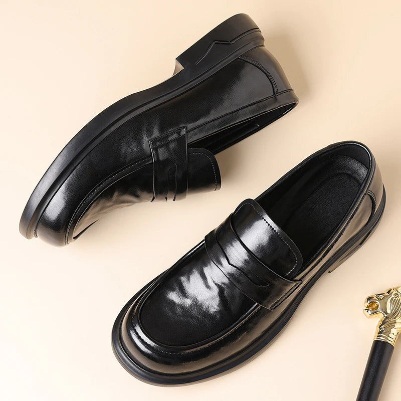 Mocassins penny en cuir pour homme