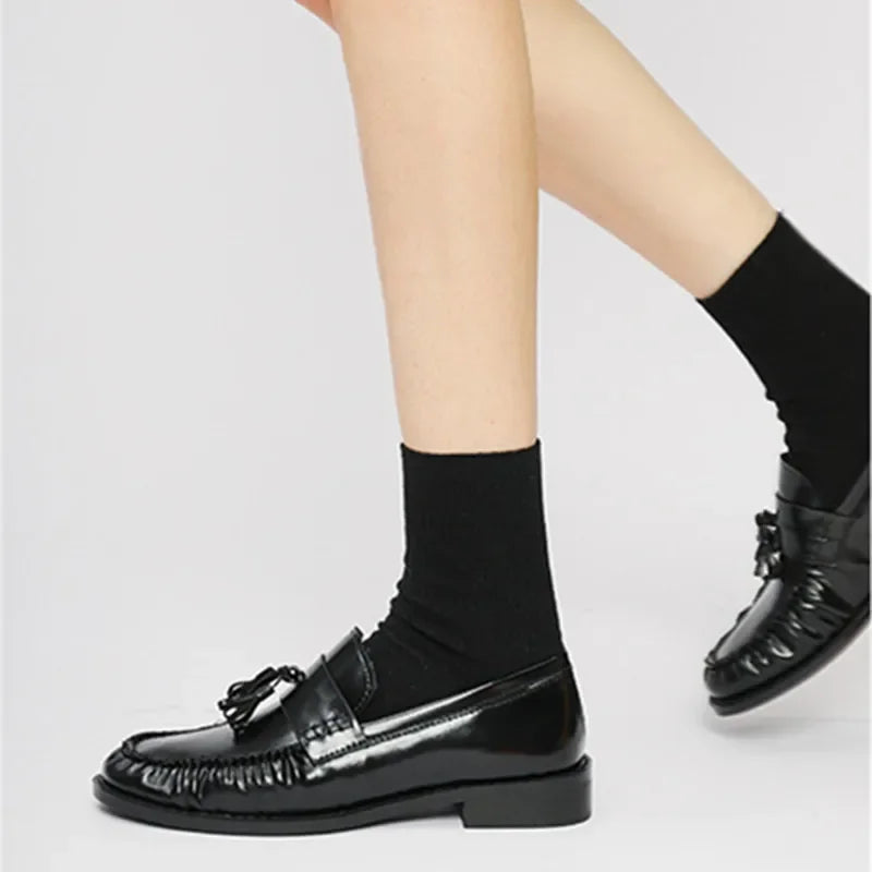 Mocassins à pampille en cuir pour femme