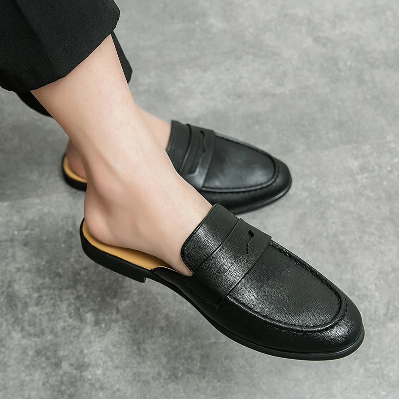 Mule penny à empeigne lisse pour homme