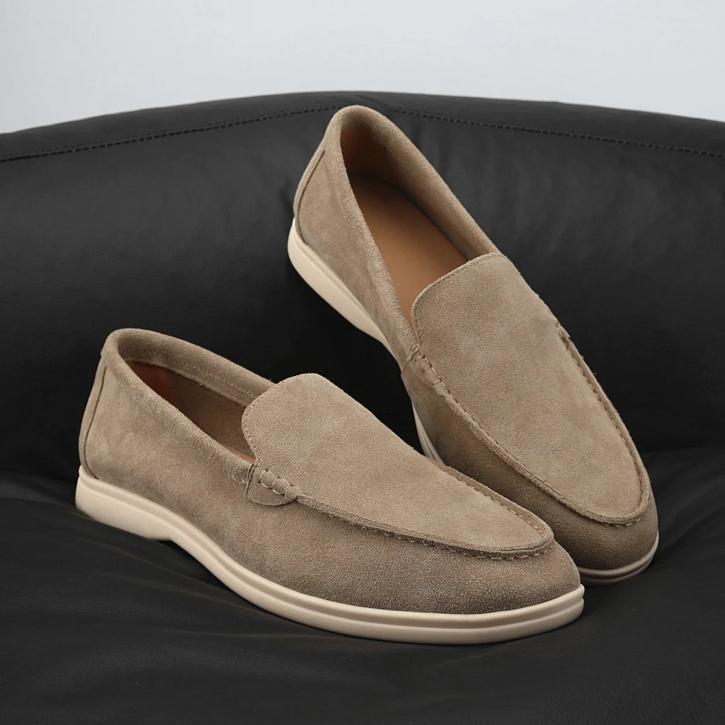 Mocassins souples en daim pour homme