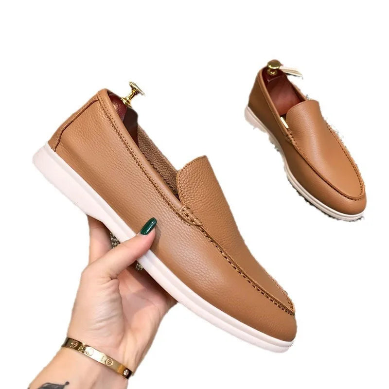 Mocassins à enfiler en similicuir pour homme
