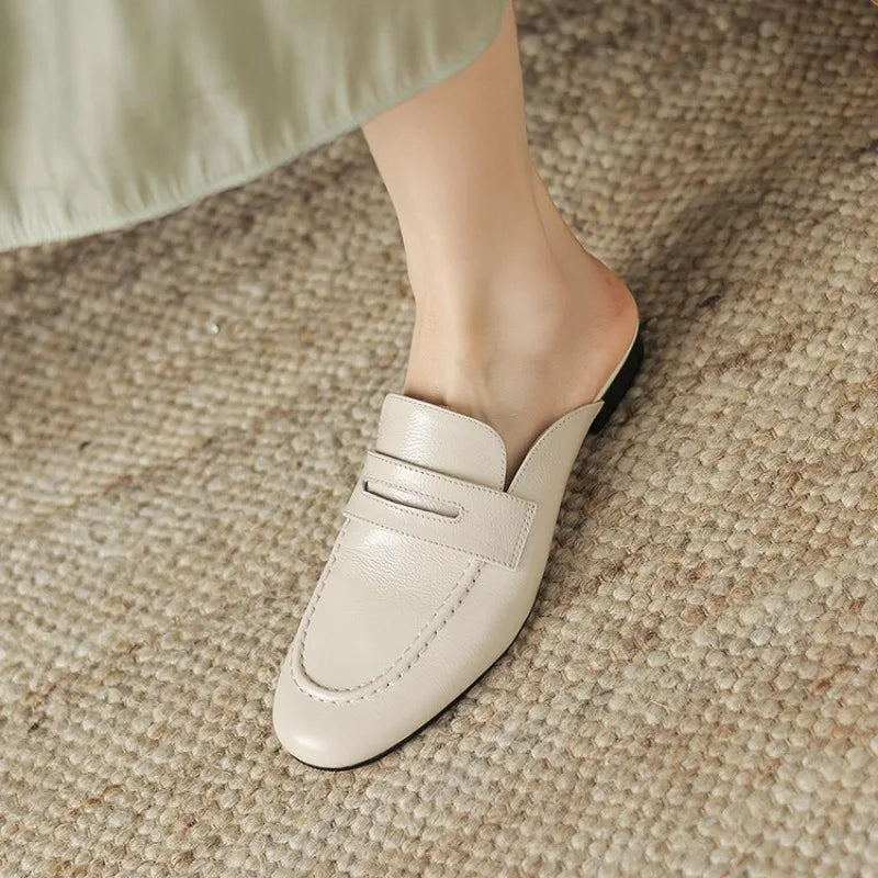 Mule penny en cuir pour femme