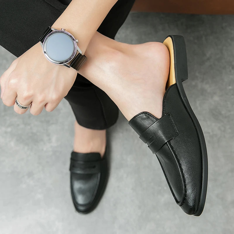 Mule penny à empeigne lisse pour homme