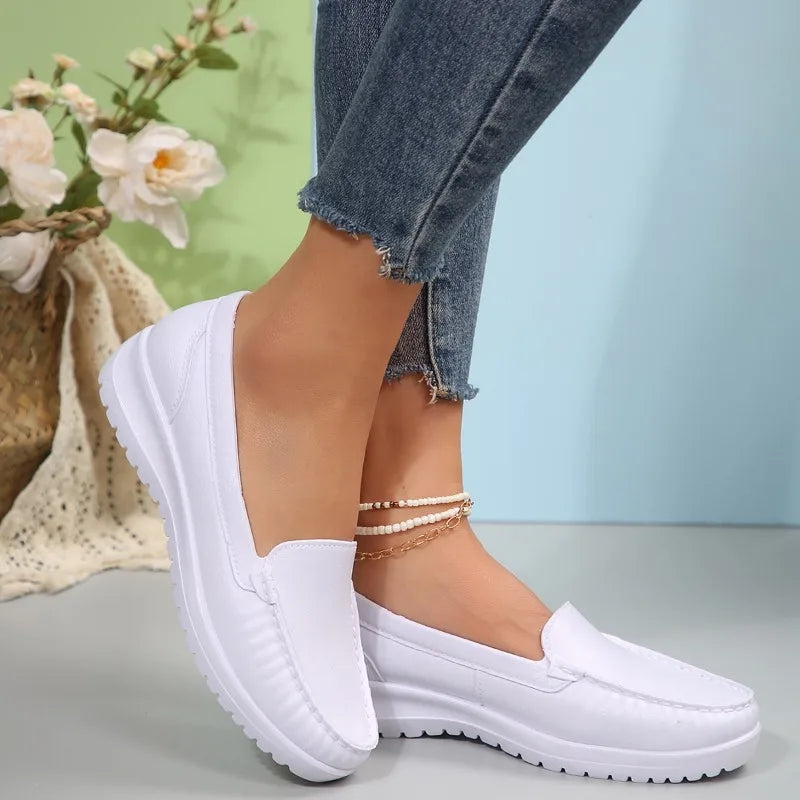 Mocassins confort en similicuir pour femme