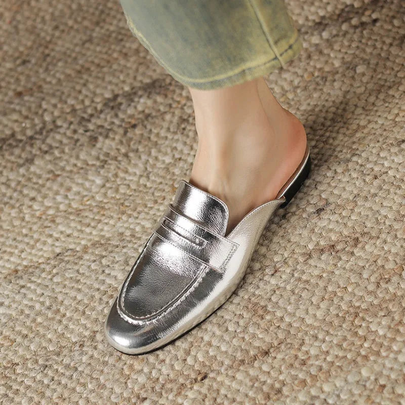 Mule penny en cuir pour femme