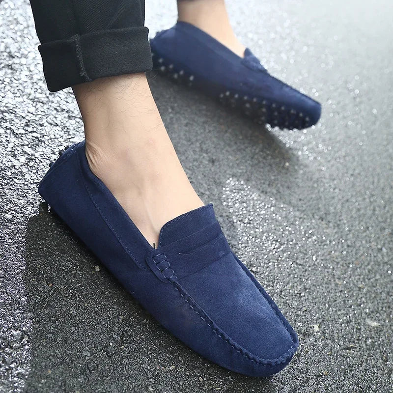 Mocassins de conduite en daim pour homme